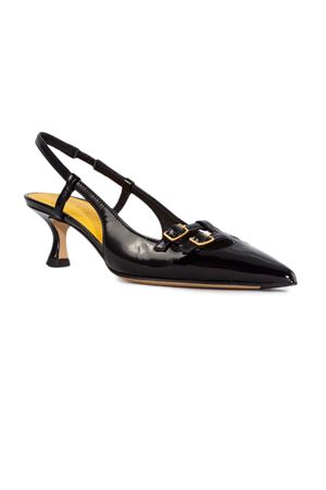 Slingback in pelle lucida nera MARA BINI | U307SNERO